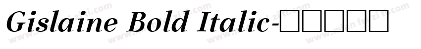 Gislaine Bold Italic字体转换